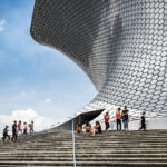 Museo Soumaya's striking architecture in Nuevo Polanco, Mexico City, housing classic art.