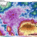 Rainfall forecast for the next week highlighting potential for 4 to 8 inches along the Gulf Coast from Southeast Texas to Louisiana.