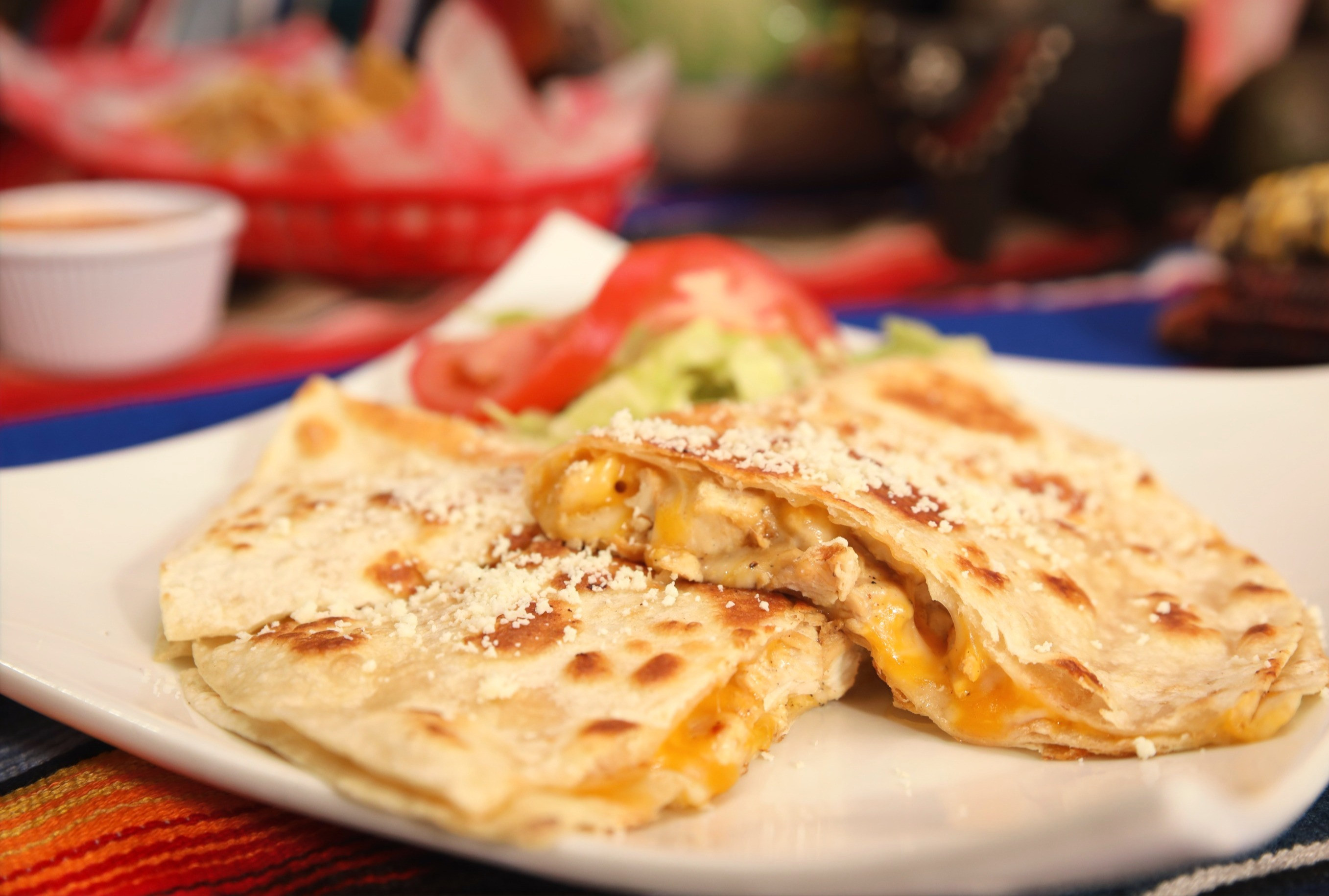 Cheese and Meat Quesadilla at La Fonda Mexican Restaurant