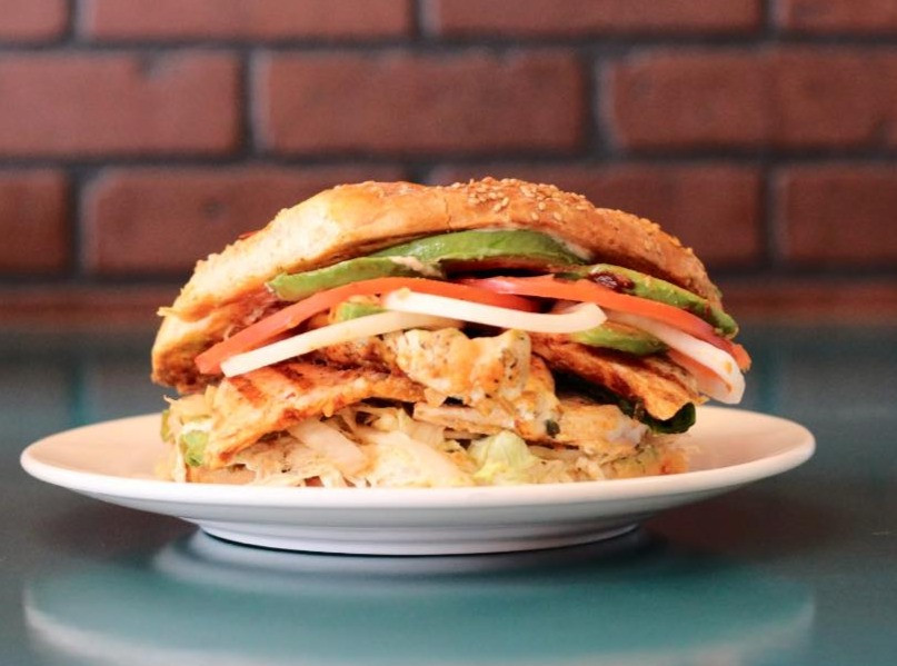 Torta Sandwich with Meat and Avocado at La Fonda Mexican Restaurant