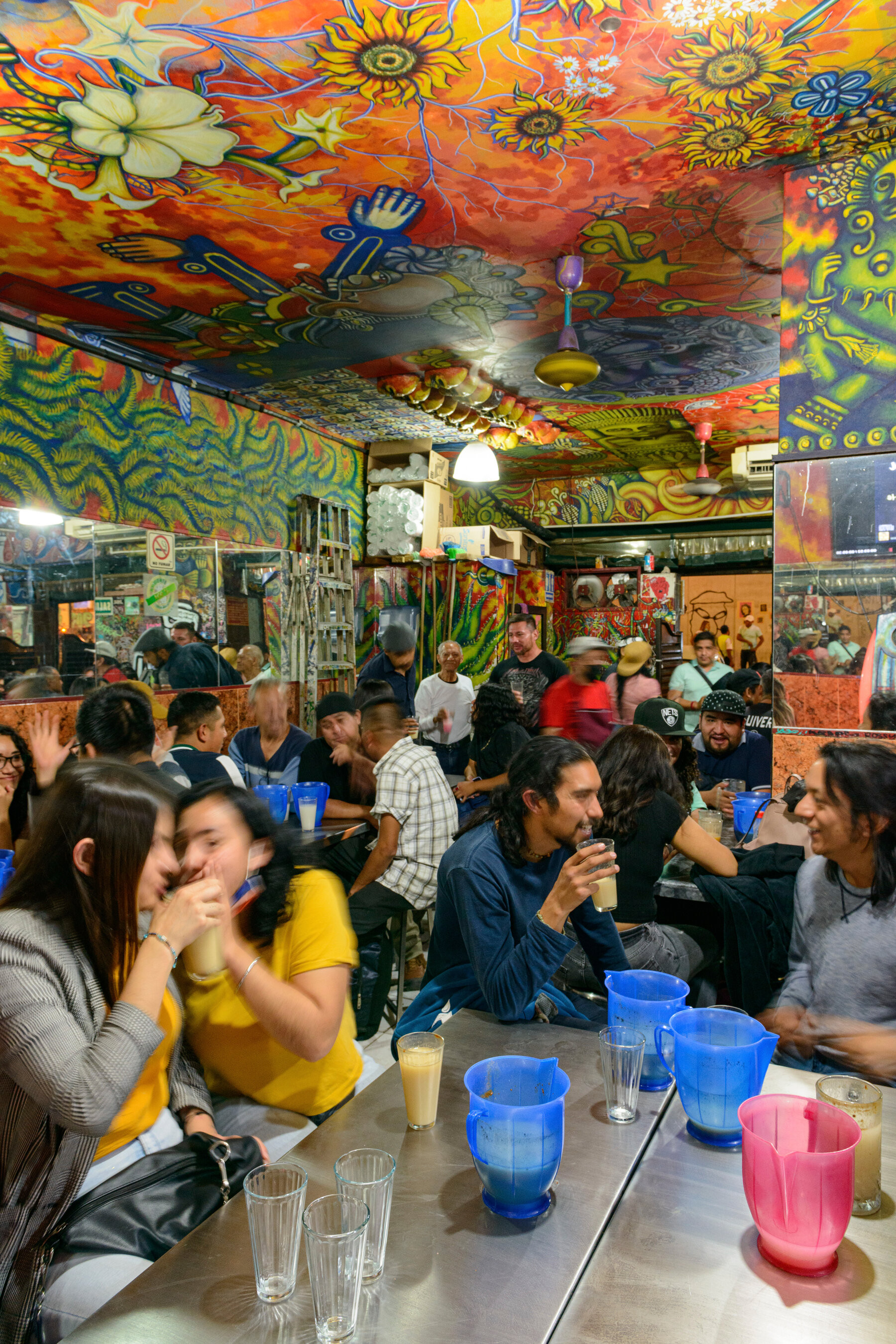 Exterior of Pulquería Las Duelistas, a traditional pulque bar in Mexico City