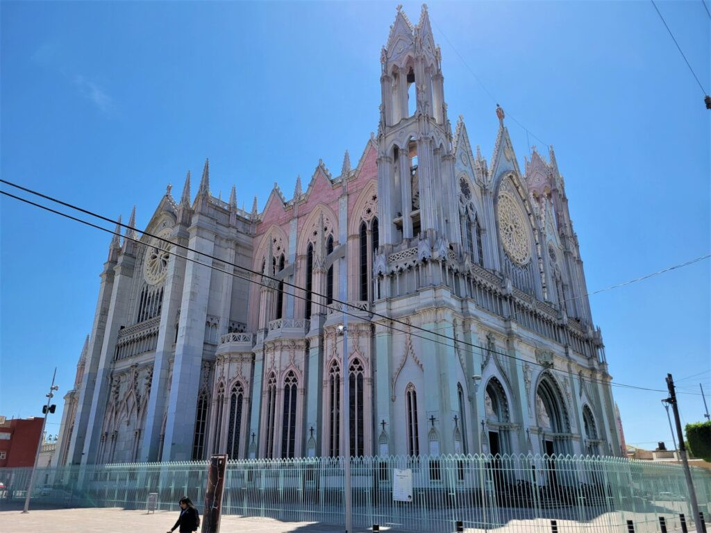 Exterior view of the Expiatorio Cathedral in Leon Mexico