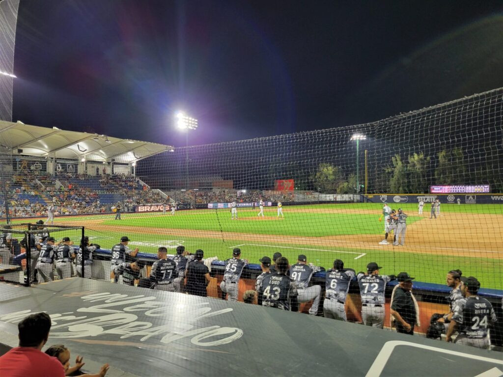 Fans watching a baseball game in Leon Mexico