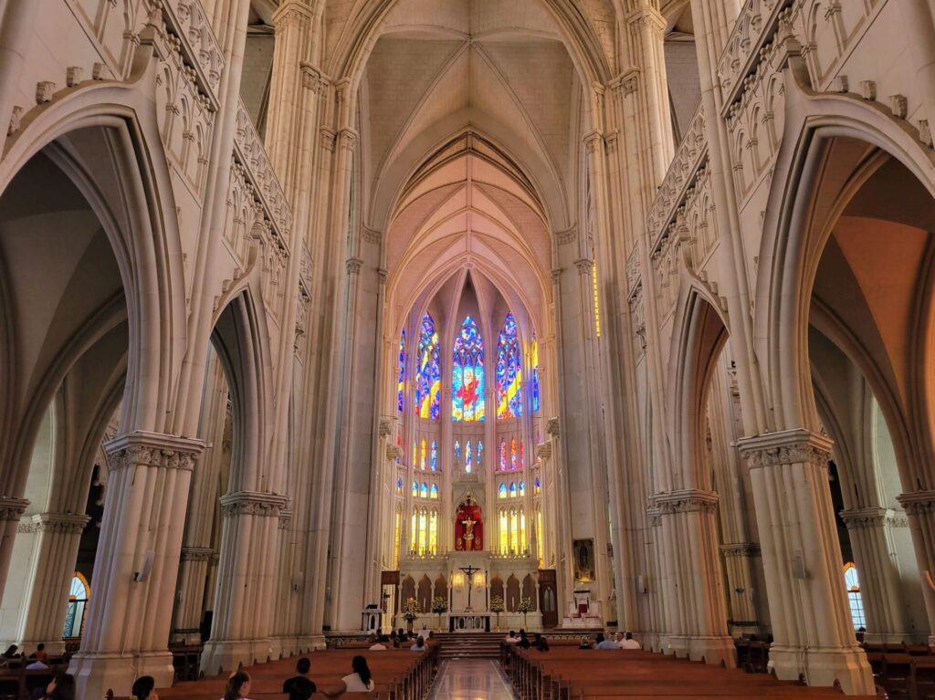 Interior view of the Expiatorio Cathedral in Leon Mexico