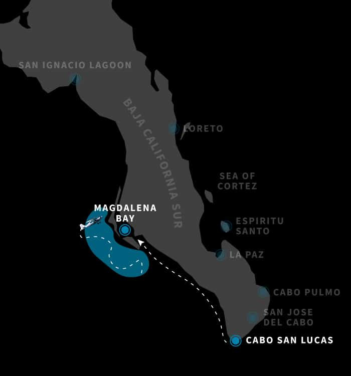 Map of Baja - Magdalena Bay