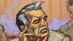Reuters A courtroom sketch shows accused Mexican kingpin Ismael 