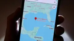 Gulf of Mexico on Google Maps: A political dispute arises as Mexico challenges the renaming of this body of water, bordered by the US, Mexico, and Cuba.