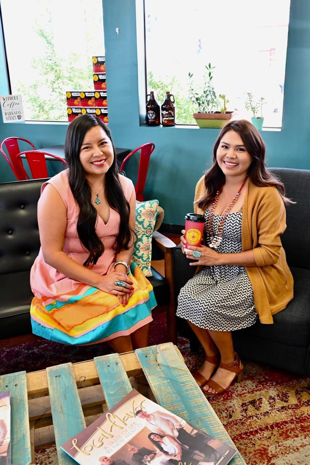 Photographer Kayla Sandoval and The Fancy Navajo at the New Mexico Piñon Coffee meetup.