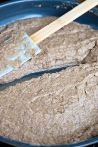 Using an immersion blender for smoother refried beans