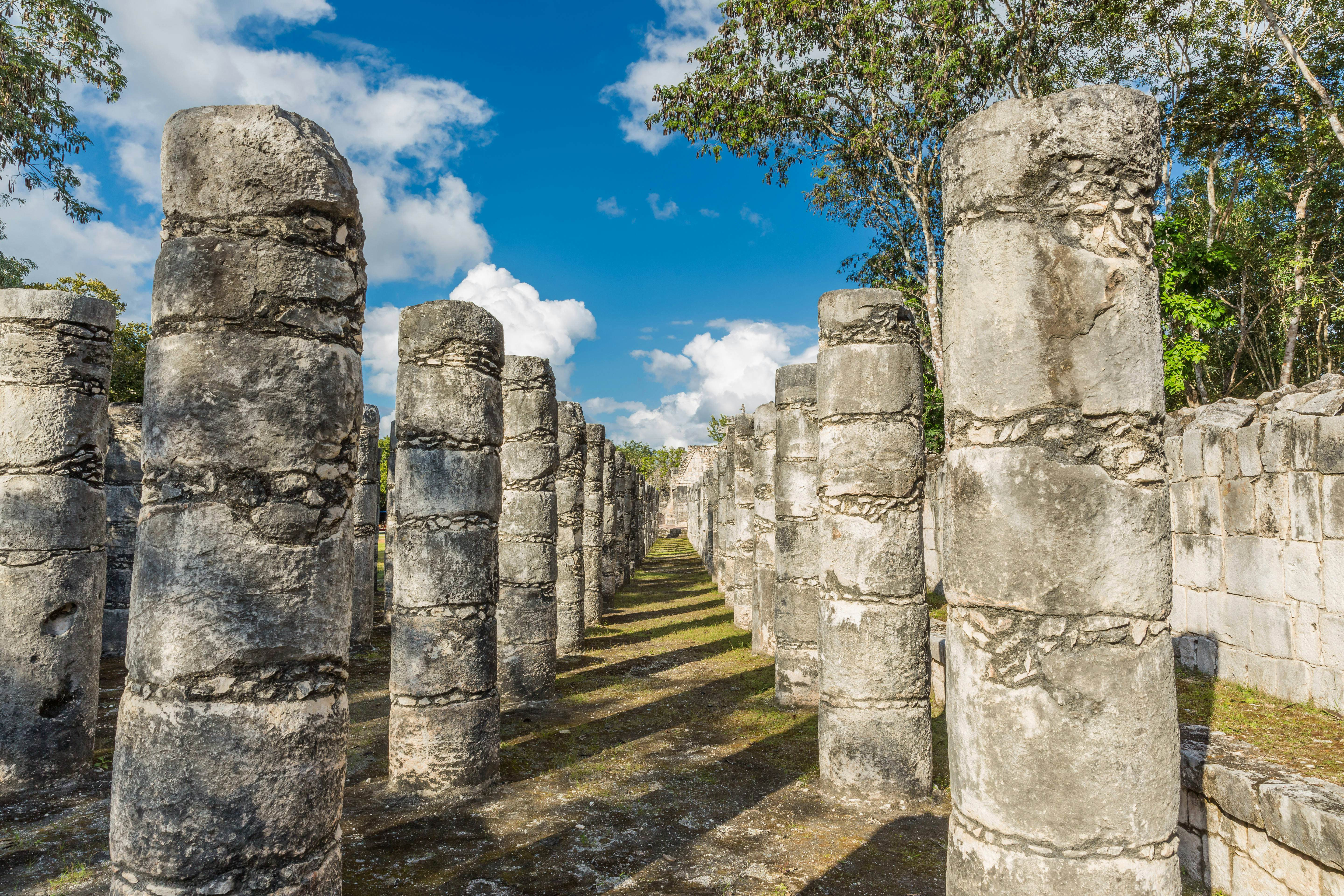 Temple of a thousand warriors at Chichen Itza.