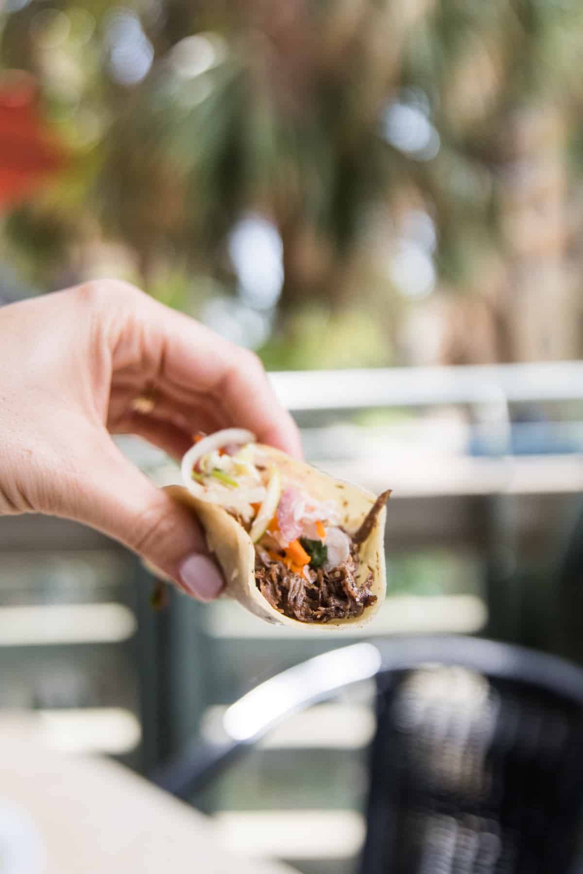 Indulge in innovative Tex-Mex like short-rib tacos at Acenar on the San Antonio Riverwalk