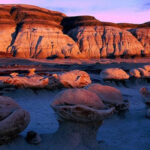 Bisti Badlands dramatic landscape at dusk