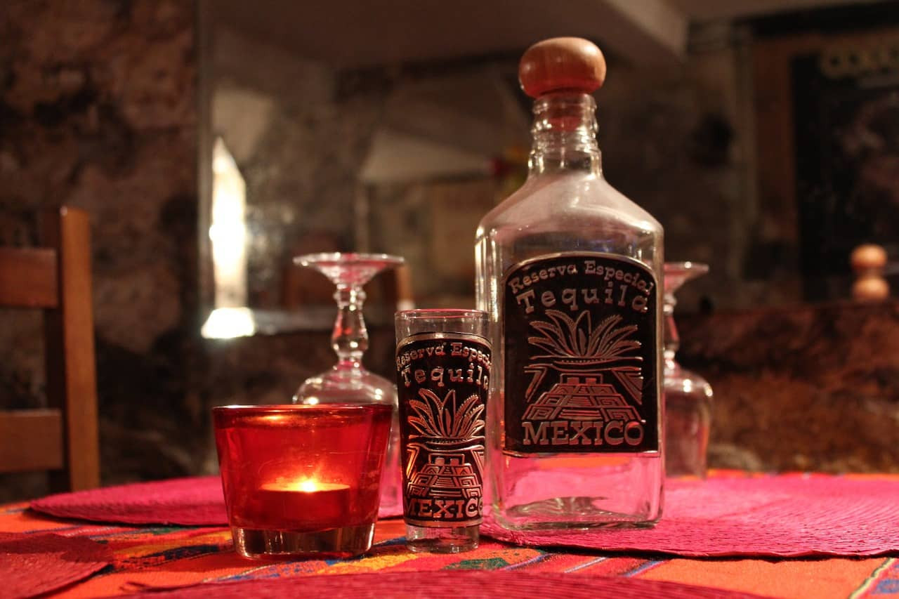 Tequila bottle from Mexico