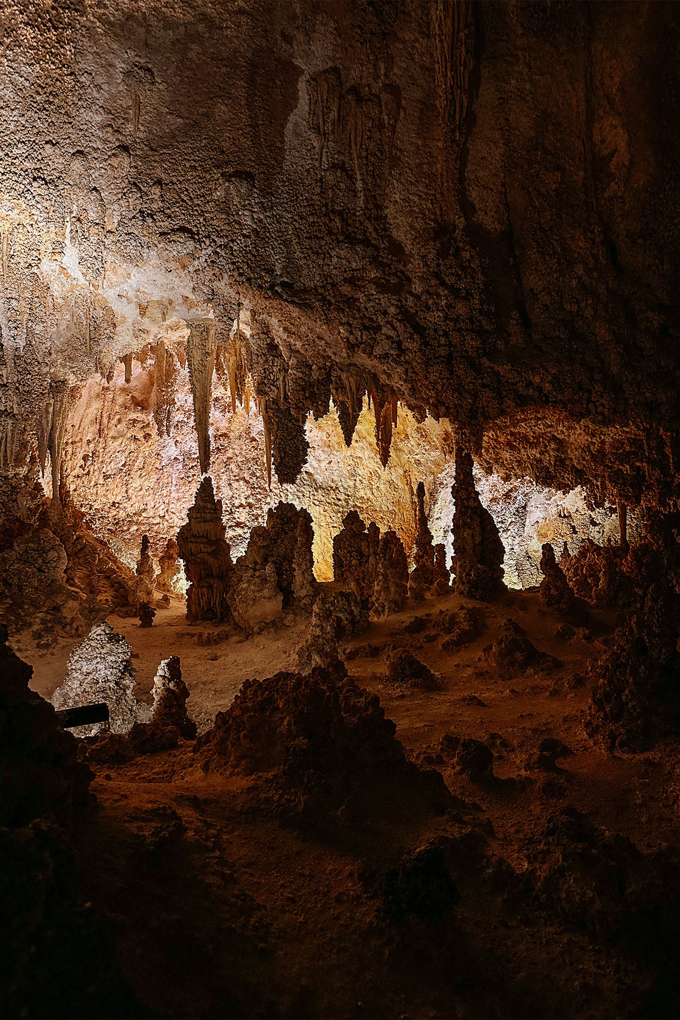 Another view of cave formations in Carlsbad Caverns