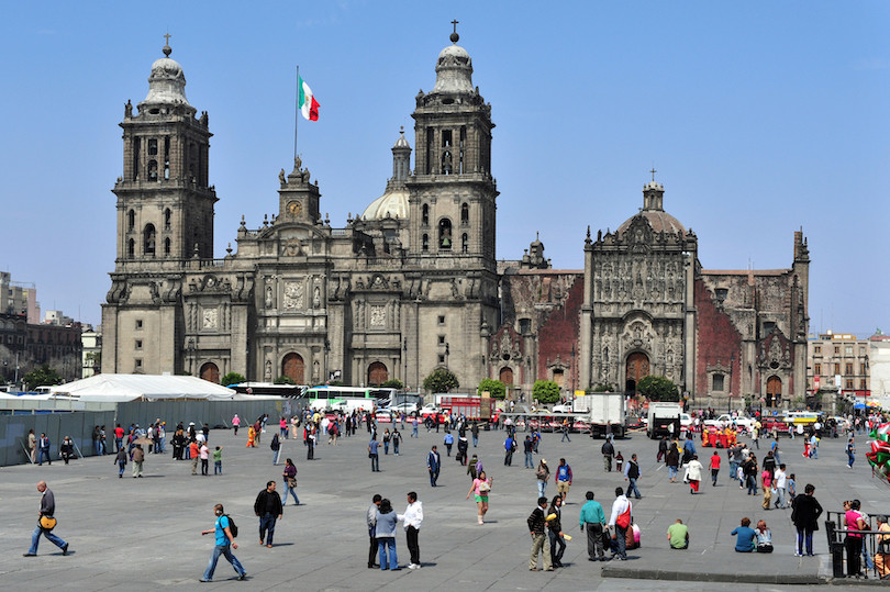 Facade of the Metropolitan Cathedral, Mexico City, Mexico