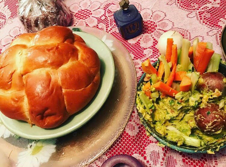 challah and guacamole