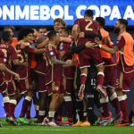 Venezuela's Salomon Rondon celebrates penalty goal against Mexico