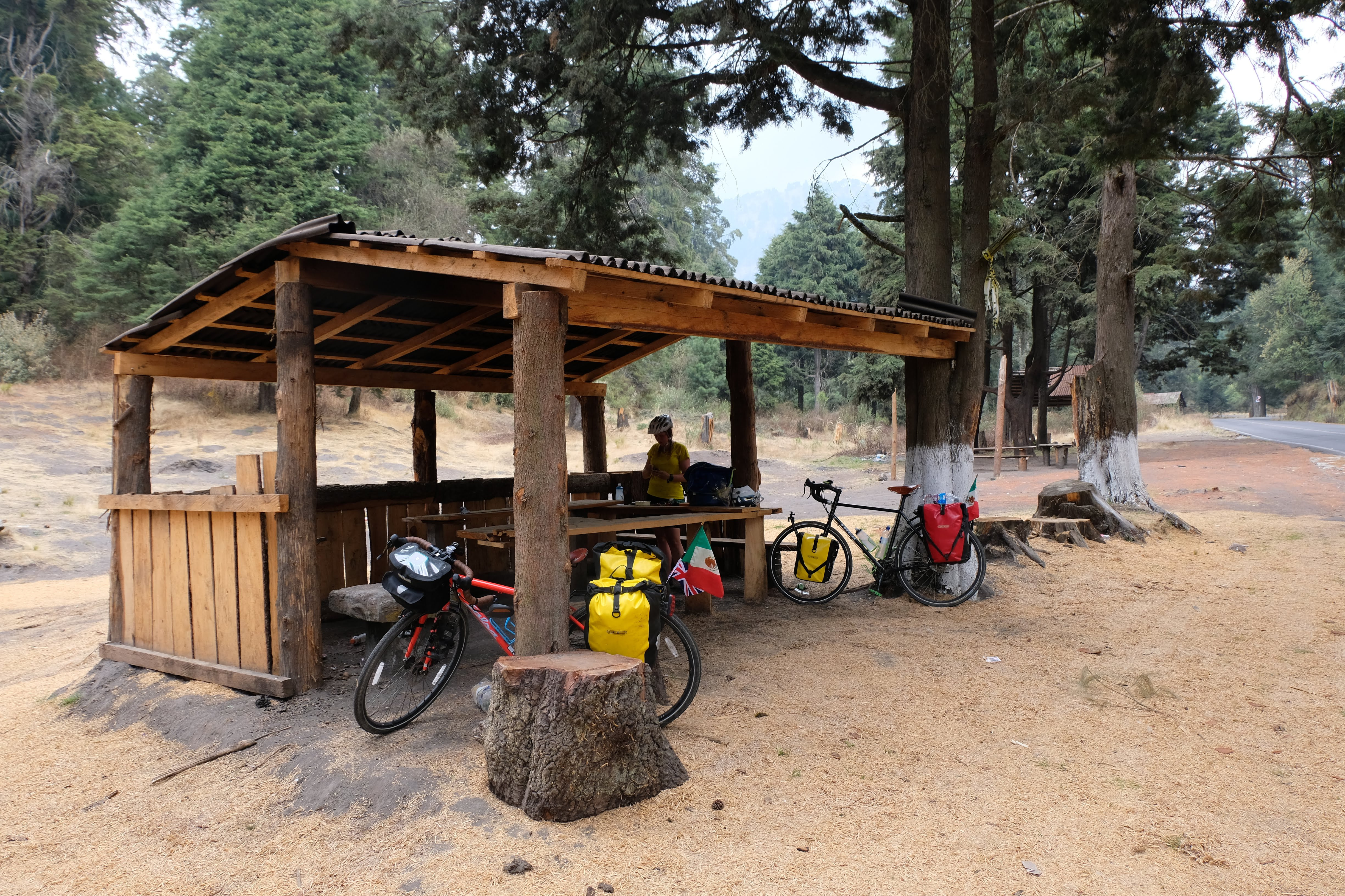 One of many rest stops on our way up the Paso de Cortes