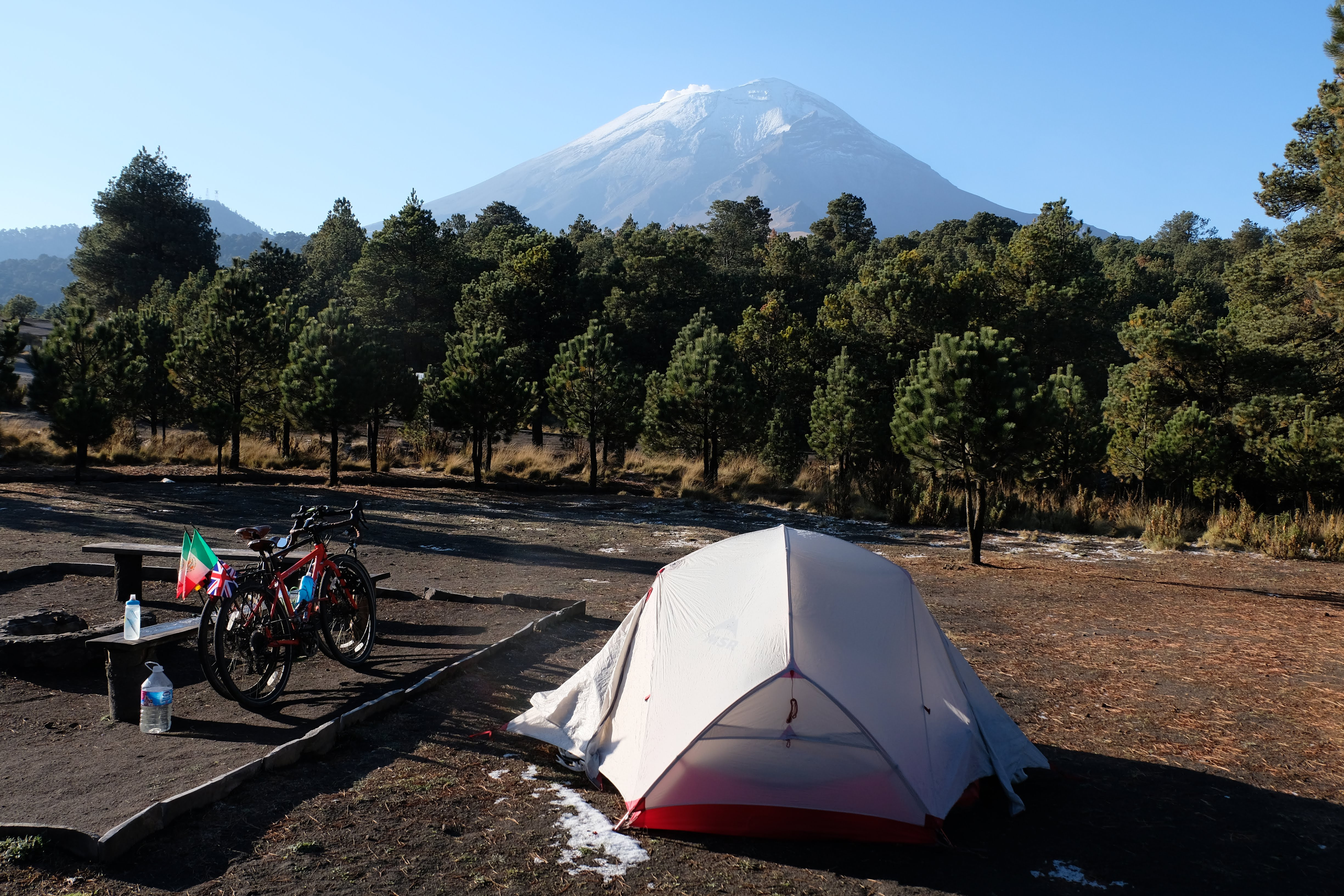 Camping in the shadow of the volcano