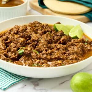Dutch oven beef barbacoa featured image.
