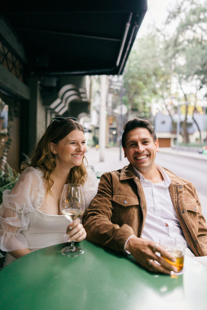 Candid mexico pictures: A beautiful bride-to-be smiles radiantly during her engagement photoshoot in Mexico City