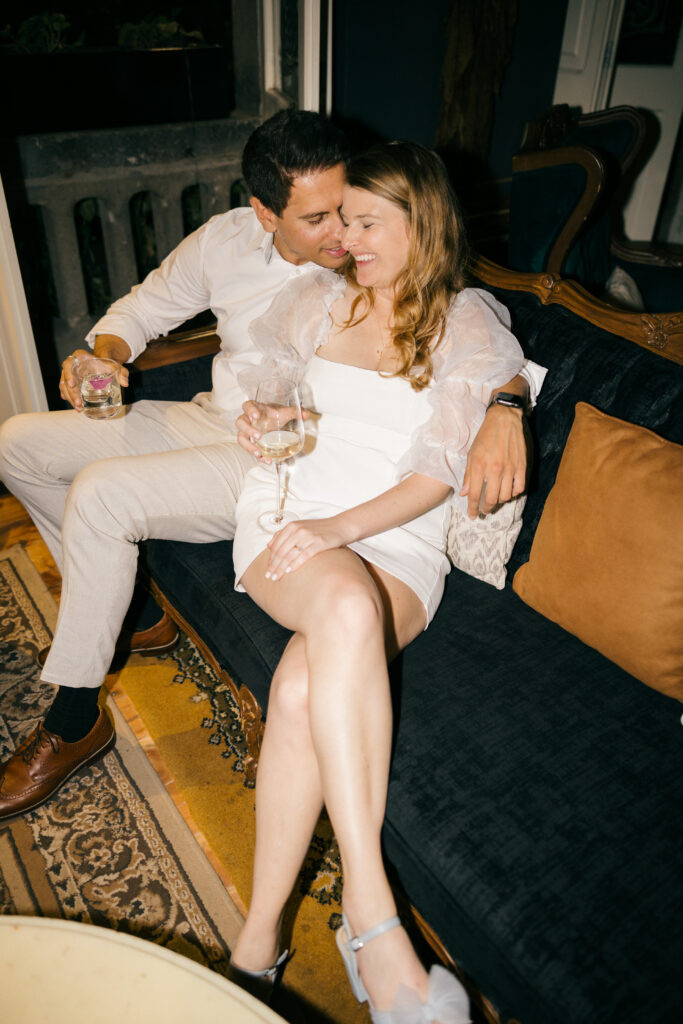 Art Deco mexico pictures: A captivating staircase in Casa Prunes bar sets the scene for unique engagement photos in Mexico City