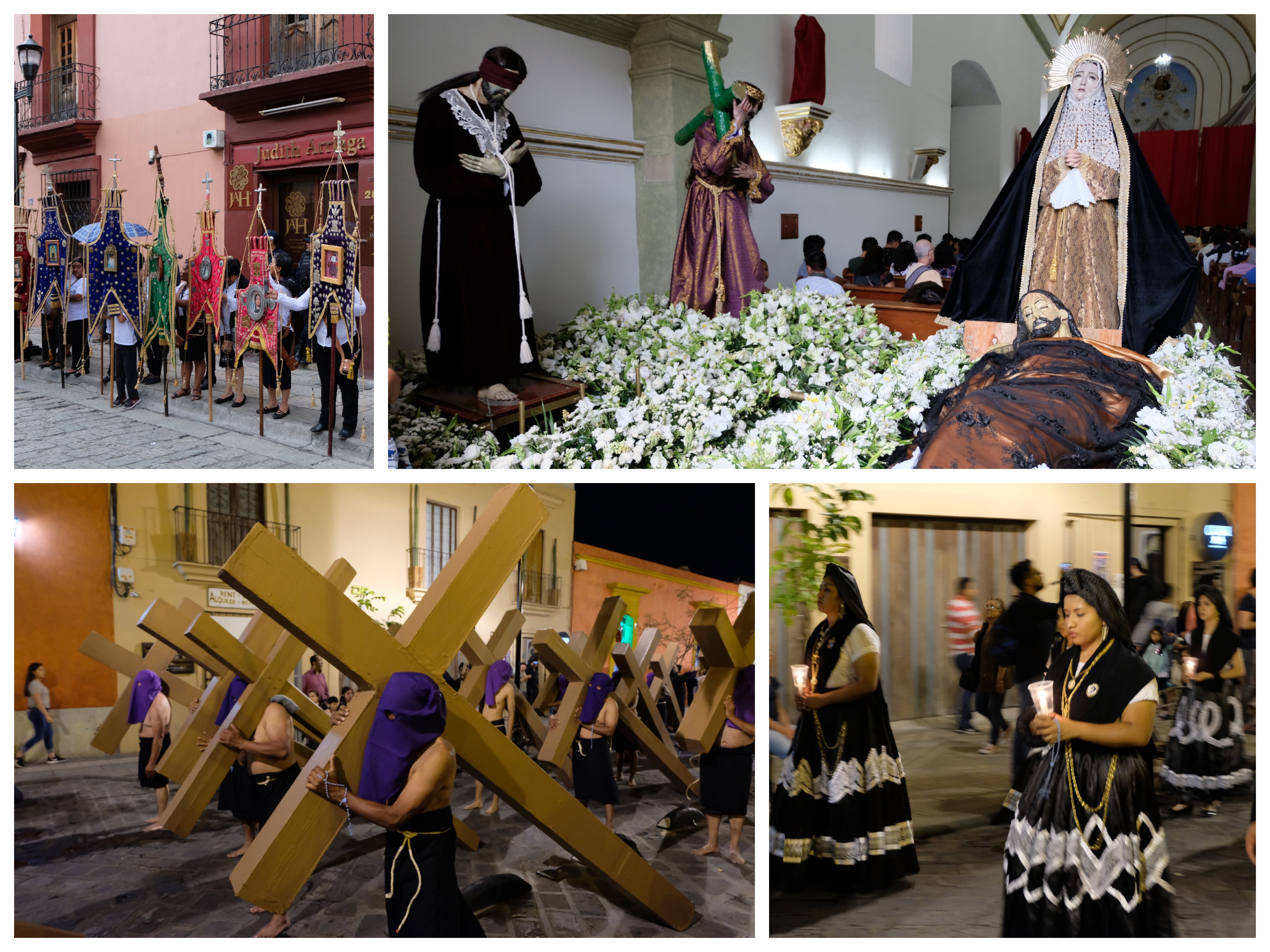 We watched the Good Friday procession through the streets of Oaxaca