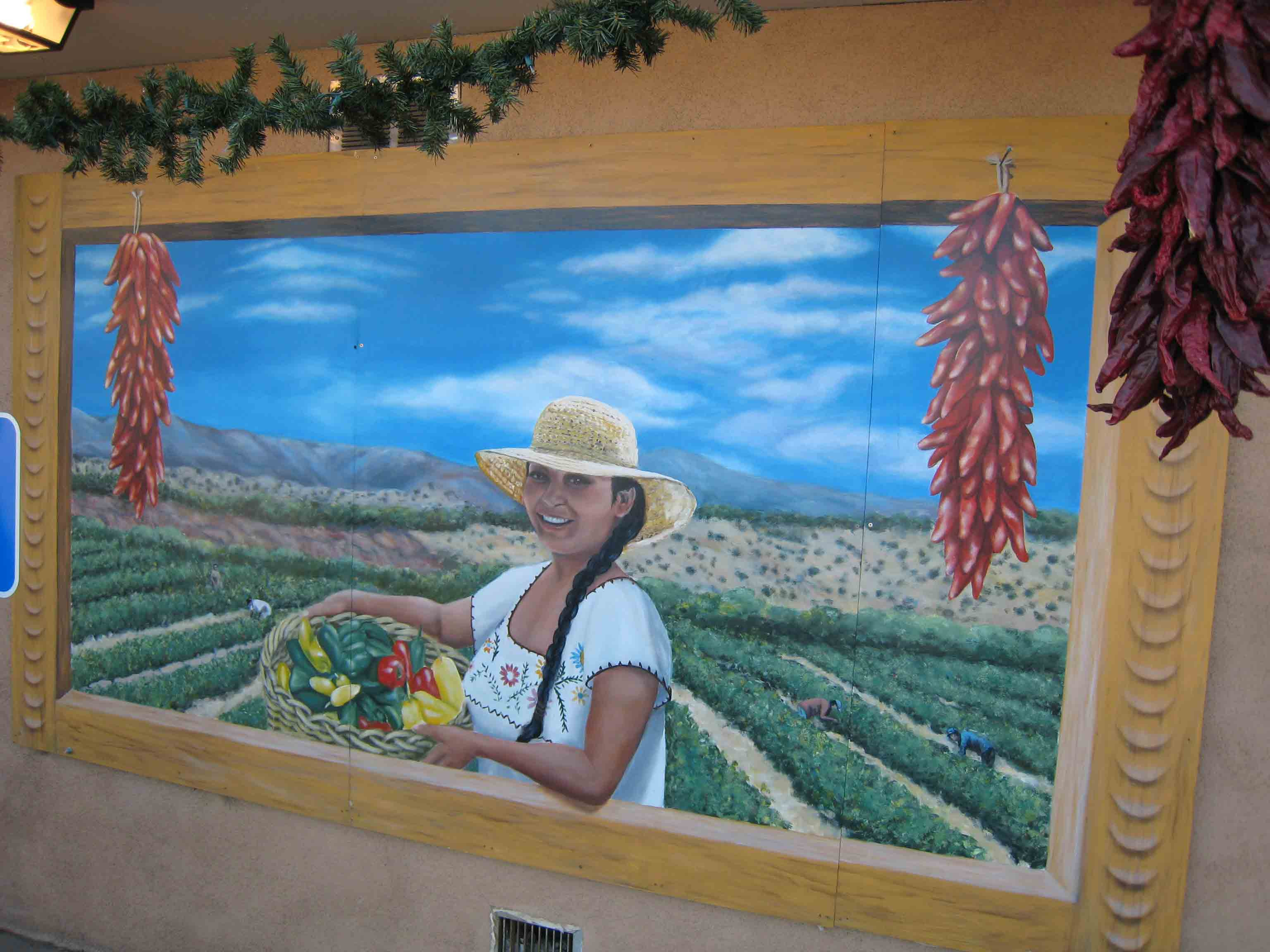 Mural on the side of El Bruno in Cuba, New Mexico