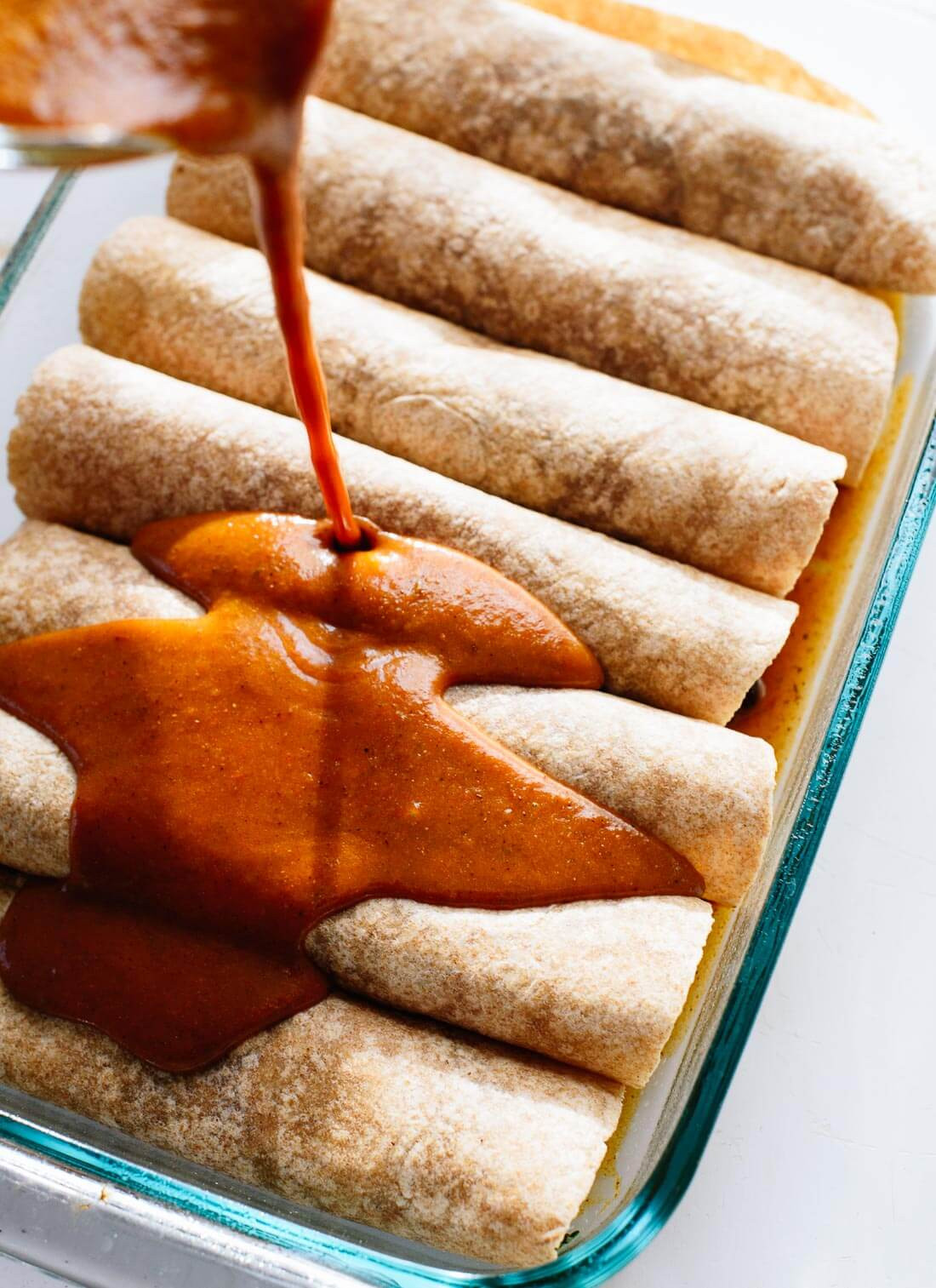 Rich and flavorful red enchilada sauce from scratch, showcasing the vibrant colors and authentic taste of Mexican homemade sauces.