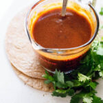Authentic homemade Mexican enchilada sauce recipe, a key ingredient in delicious Mexican cuisine.