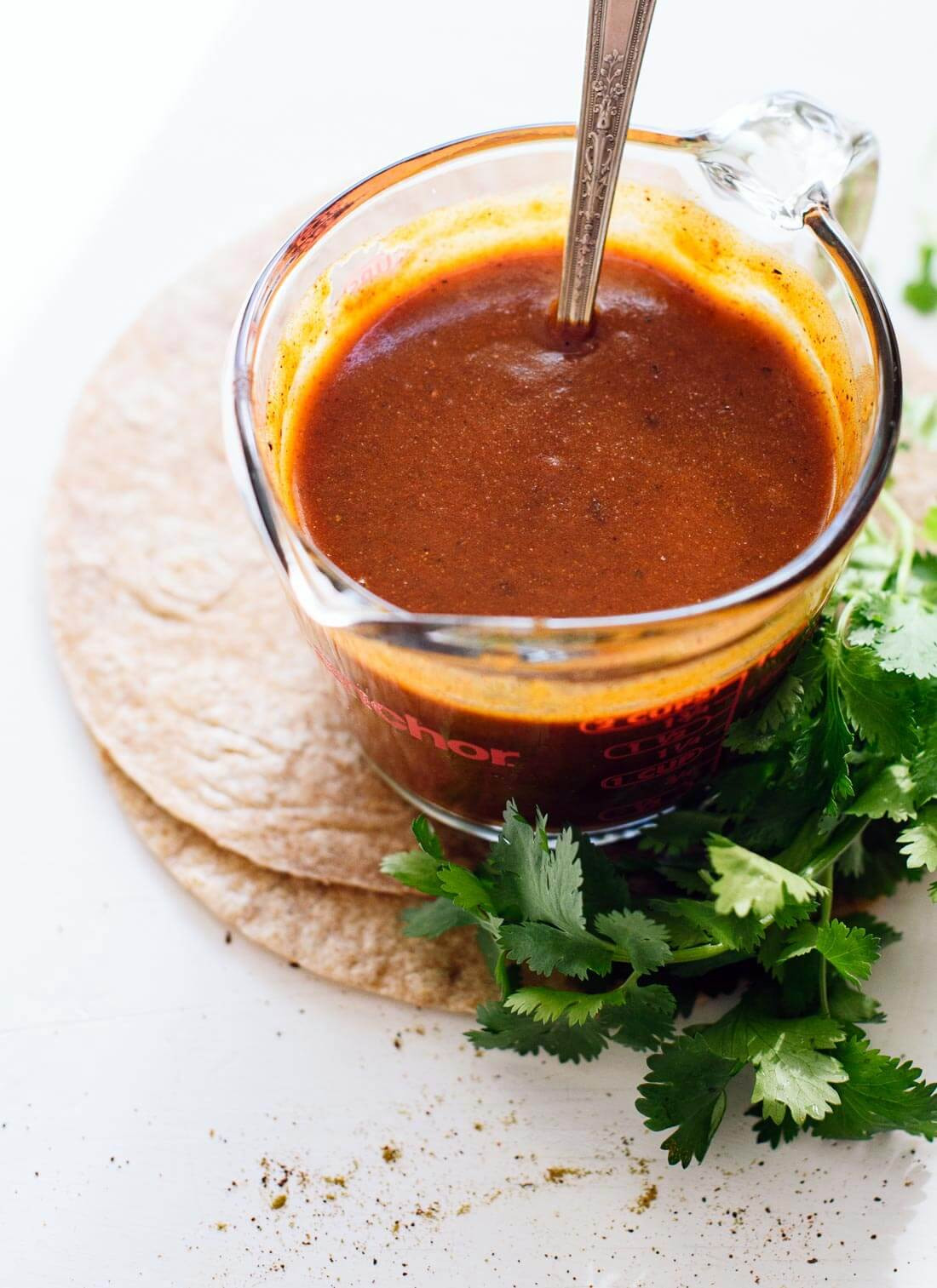Authentic homemade Mexican enchilada sauce recipe, a key ingredient in delicious Mexican cuisine.