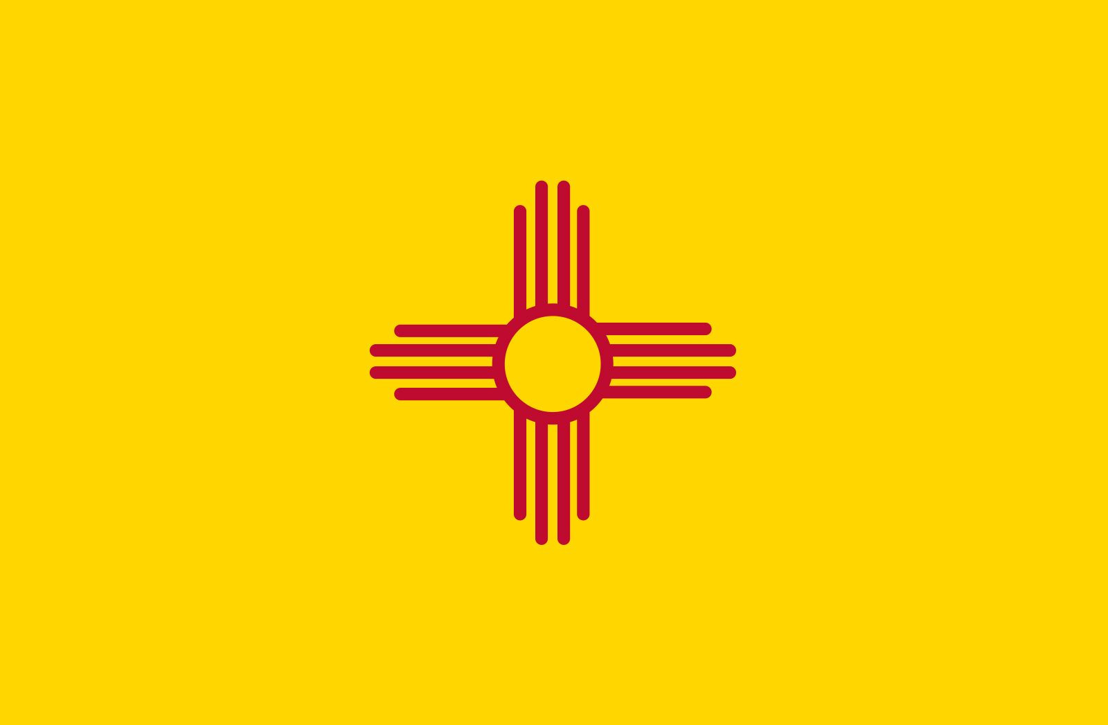 The New Mexico state flag symbolizes the state's unique history and cultural heritage.