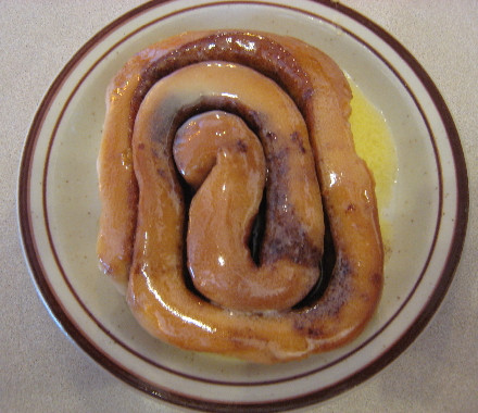 The world famous Frontier Roll, a cinnamon roll, at the Frontier Restaurant in Albuquerque