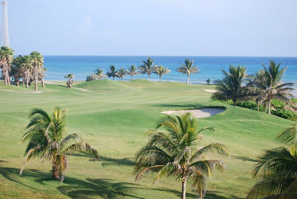 Tropical golf course
