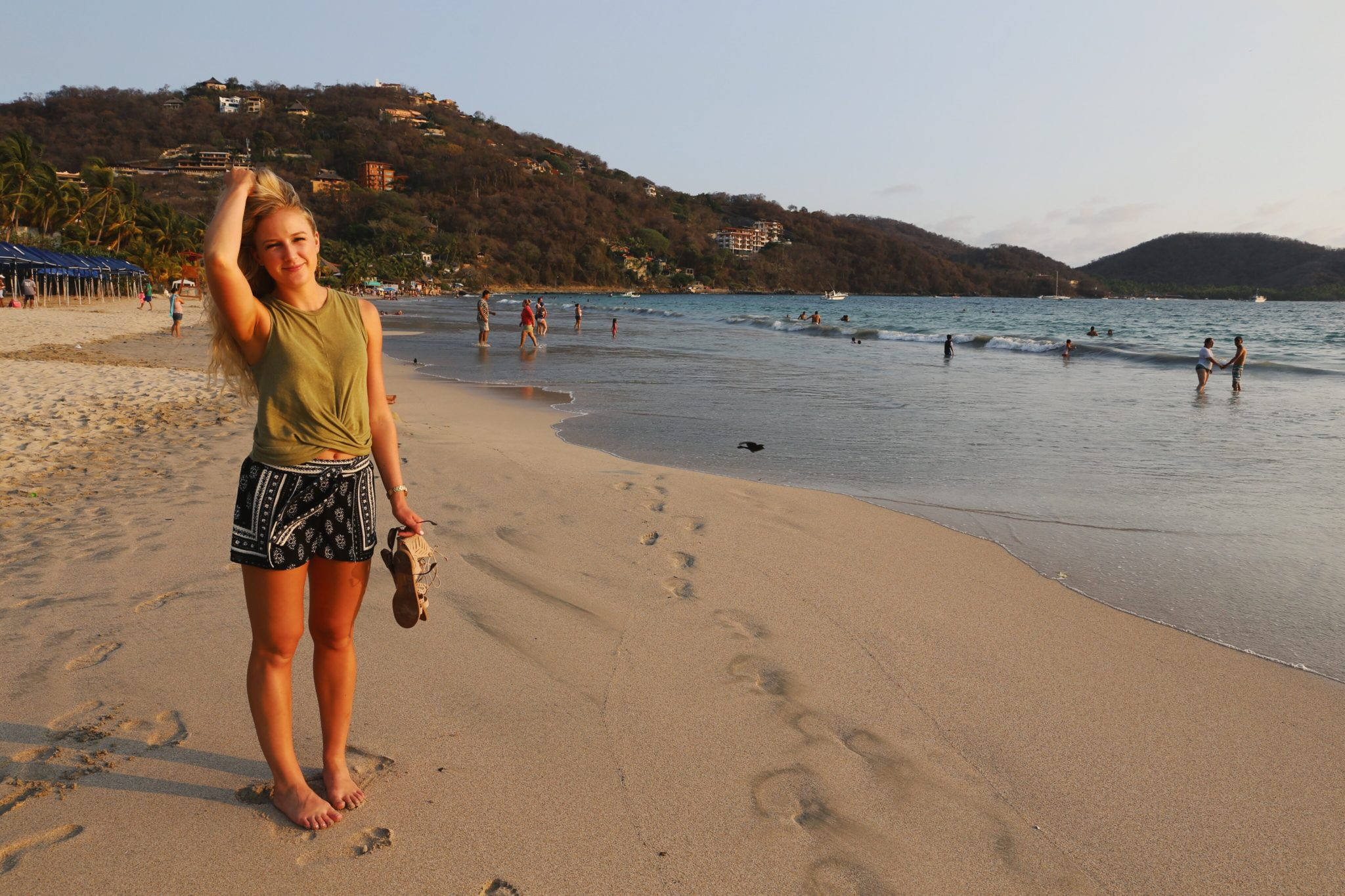 Idyllic Playa La Ropa beach with calm water in Zihuatanejo, Mexico