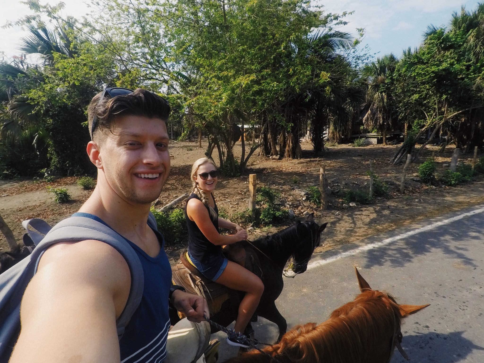 Close up of horseback riding on the beach in Zihuatanejo, Mexico