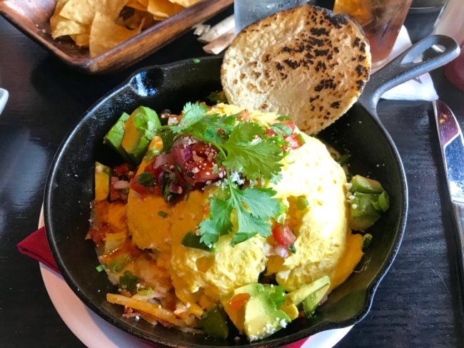 Omar's Skillet breakfast dish at Nick's Mexican restaurant