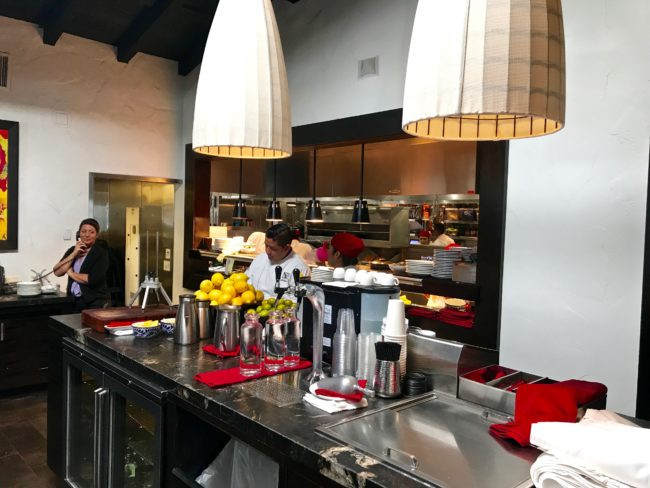 Chefs preparing food in Nick's Mexican Kitchen