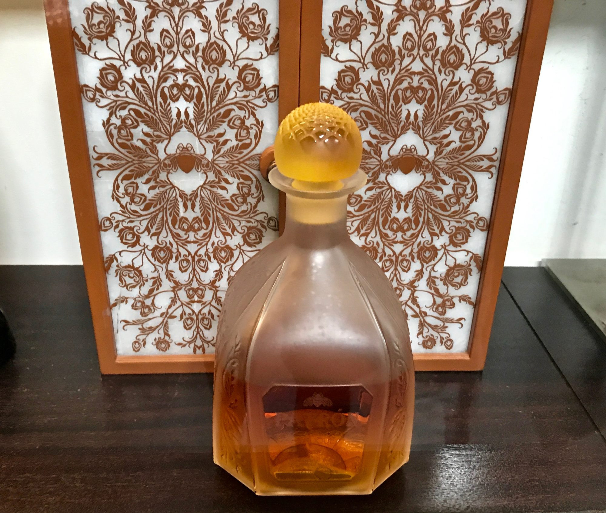 Patron Lalique Tequila Bottle Display at South of Nick's