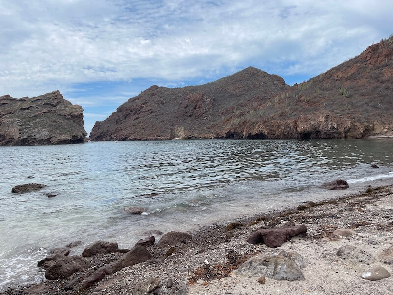 Scenic bay view from Playa de Acuario trail in San Carlos, Mexico