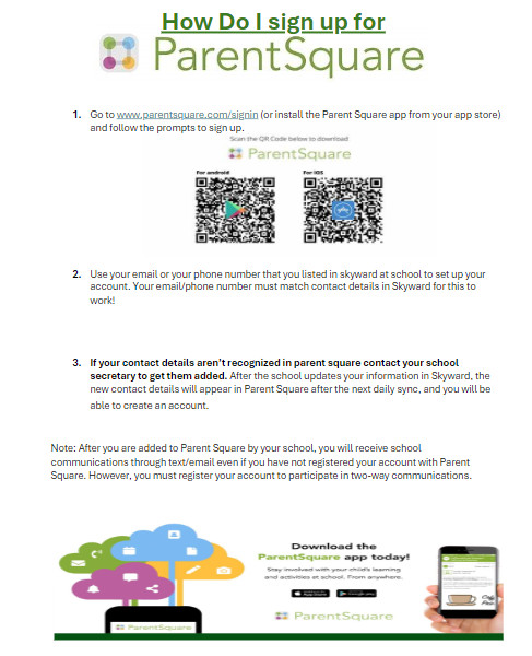 parent square directions