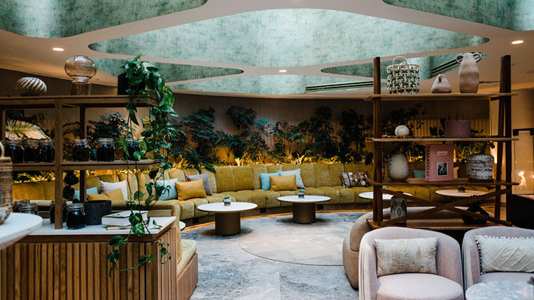 The Andaz Mexico City Condesa boasts vibrant interiors inspired by modern Mexican design.