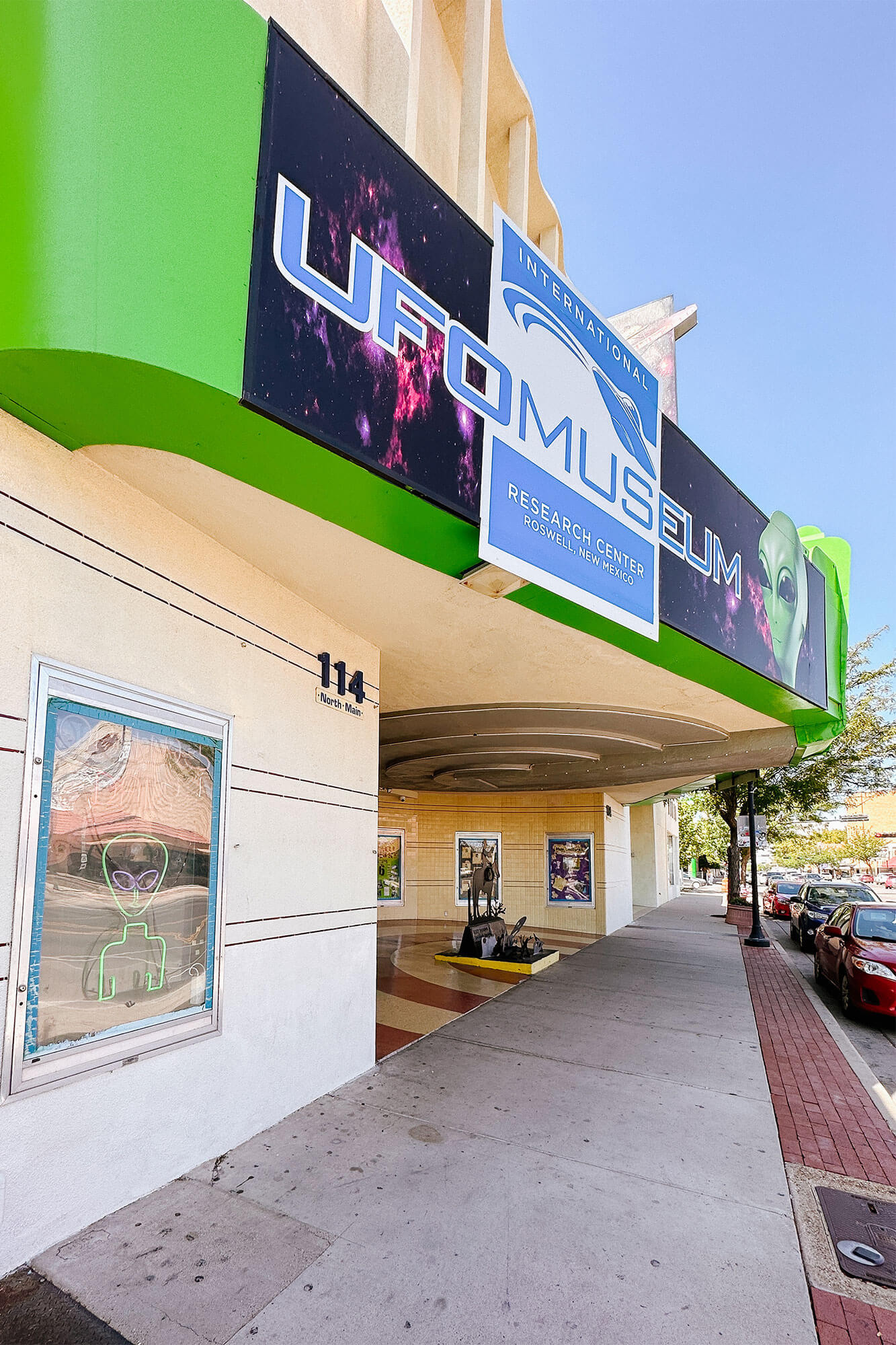 Facade of the UFO museum