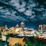 Albuquerque New Mexico hotels with city skyline view at night. Discover the best places to stay in Albuquerque for your next vacation.