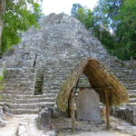 La Iglesia Mayan pyramid at Coba ruins, Mexico, showcasing ancient architecture and jungle setting