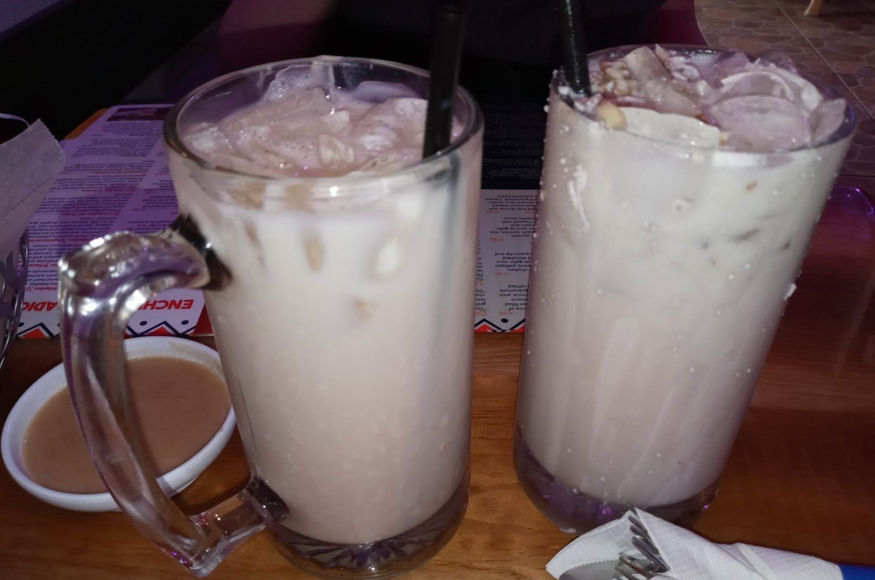 Horchata and Coco Nuez Aguas Frescas at Las Carretas Mexican Restaurant in Orlando