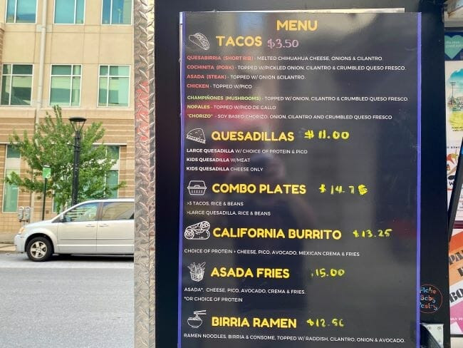 Close-up of delicious tacos from Lili's Mexican Food Truck