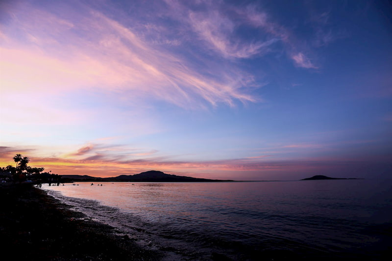 Colorful sunsets in Loreto Mexico Baja California, a daily spectacle to enjoy
