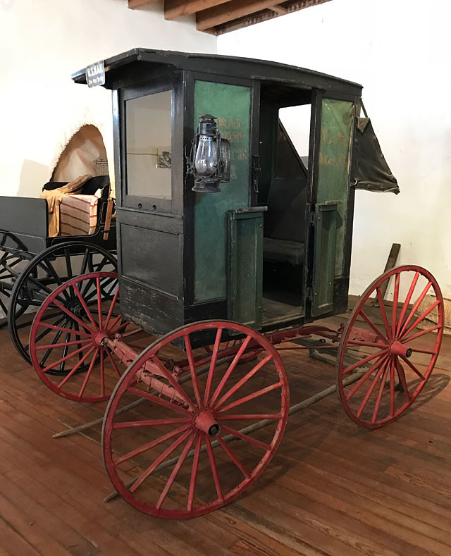 Vintage mail delivery truck at the Tunstall Store Museum, Lincoln, New Mexico