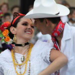 Mexican dancers performing Jarabe Tapatío